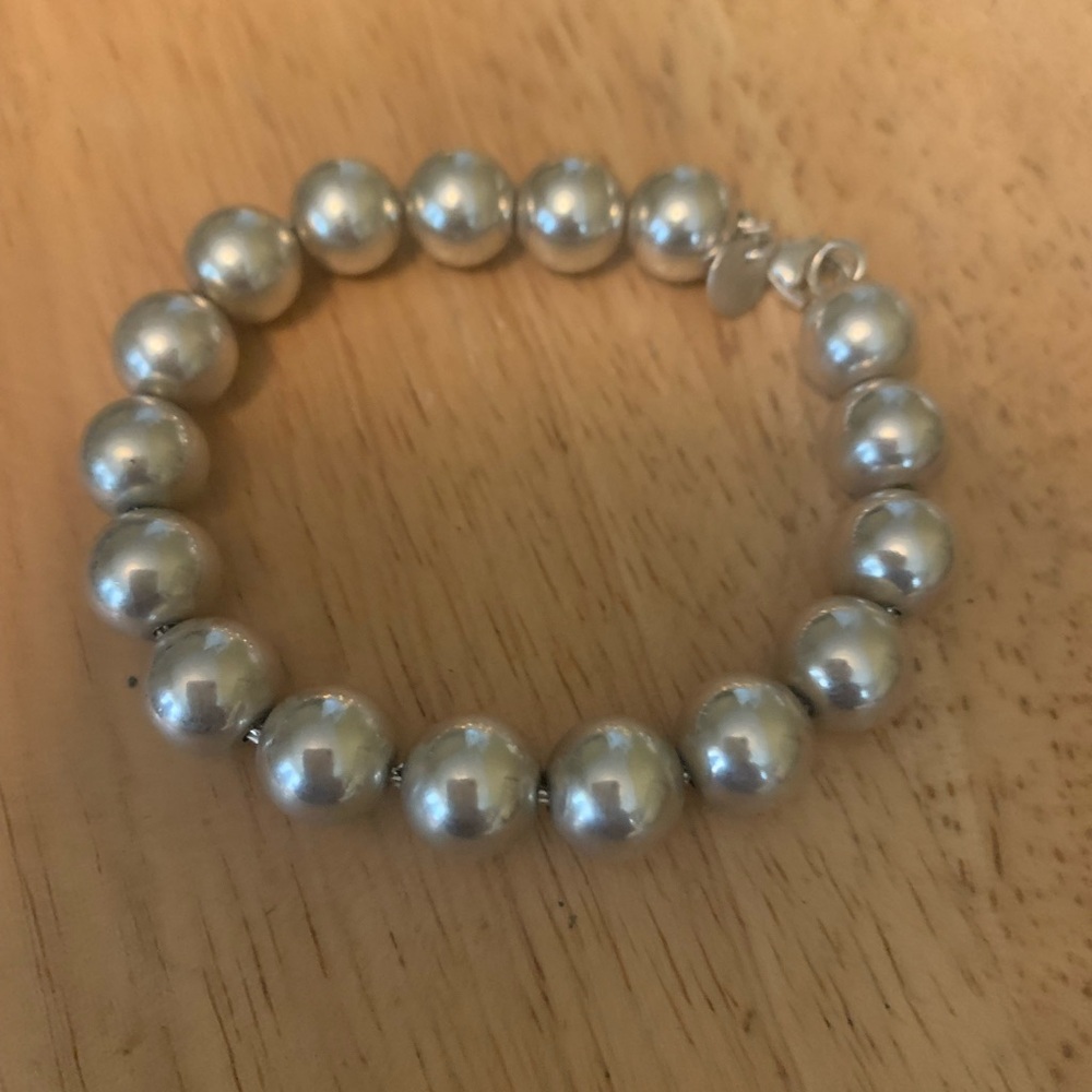 TIFFANY & CO. BALL Bracelet Sterling Silver 7.5” EXCELLENT Condition